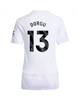 Zenske Futbalové oblečenie Manchester United Patrick Dorgu #13 2025-26 Krátky Rukáv - Preč Zenske Futbalové oblečenie Manchester United Patrick Dorgu #13 2025-26 Krátky Rukáv - Preč